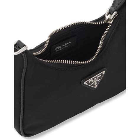 prada re-edition nylon mini shoulder bag outfit|prada nylon shoulder bag price.